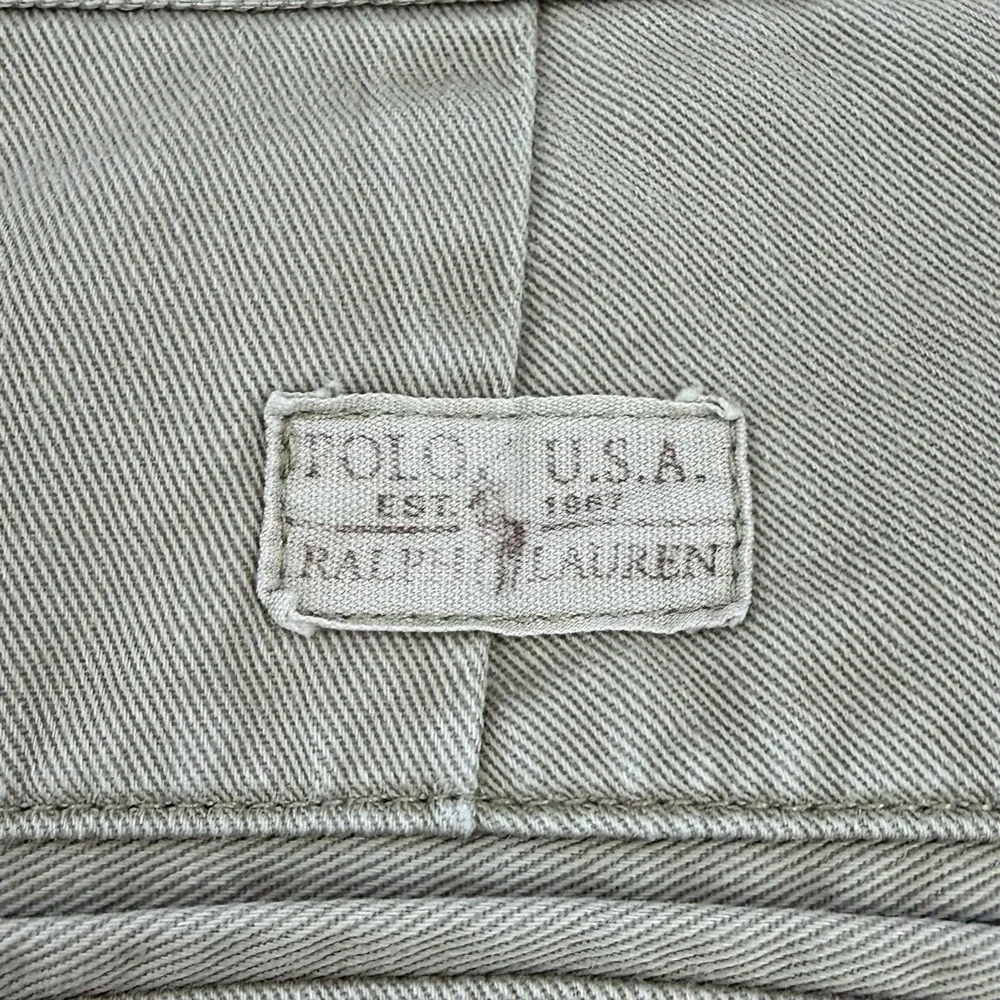 Vintage Polo Ralph Lauren Tyler Shorts Men's 48 Beige Pleated Preppy Chino